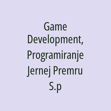 Game Development, Programiranje Jernej Premru S.p