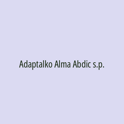 Adaptalko Alma Abdic s.p.