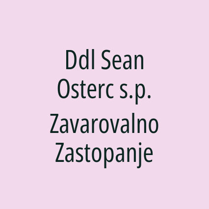 Ddl Sean Osterc s.p. Zavarovalno Zastopanje