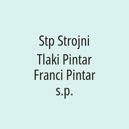 Stp Strojni Tlaki Pintar Franci Pintar s.p.