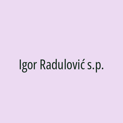 Igor Radulović s.p.