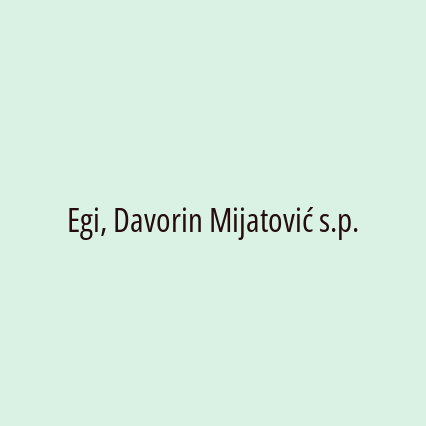 Egi, Davorin Mijatović s.p.