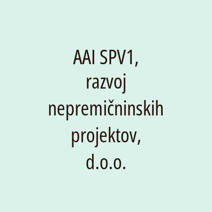 AAI SPV1, razvoj nepremičninskih projektov, d.o.o. - Logotip