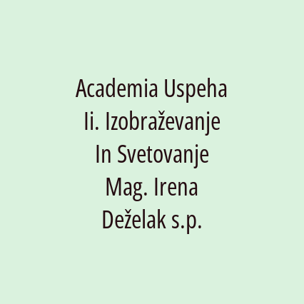 Academia Uspeha Group, Izobraževanja In Svetovanje - Mag. Irena Deželak - Logotip
