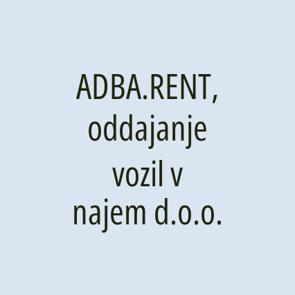 ADBA.RENT, oddajanje vozil v najem d.o.o. - Logotip