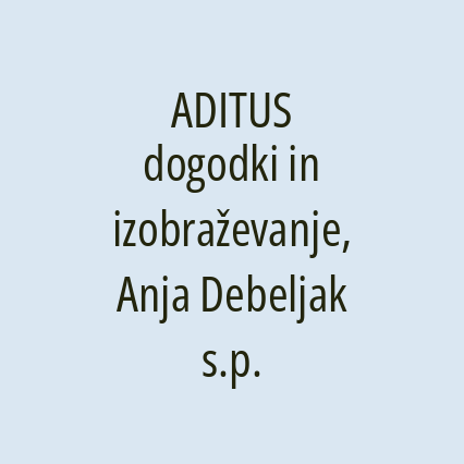 ADITUS dogodki in izobraževanje, Anja Debeljak s.p. - Logotip