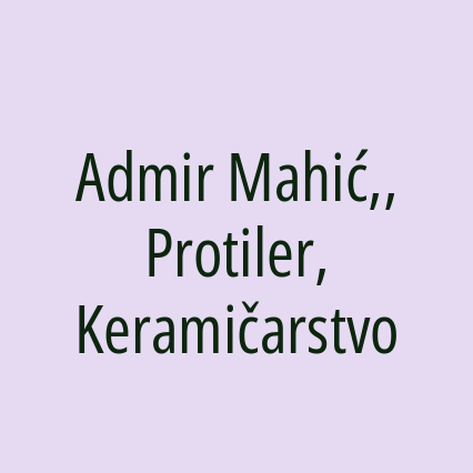 Admir Mahić,, Protiler, Keramičarstvo - Logotip