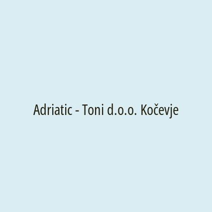 Adriatic - Toni d.o.o. Kočevje - Logotip