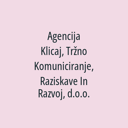 Agencija Klicaj, Tržno Komuniciranje, Raziskave In Razvoj, d.o.o. - Logotip