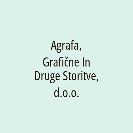 Agrafa, Grafične In Druge Storitve, d.o.o. - Logotip