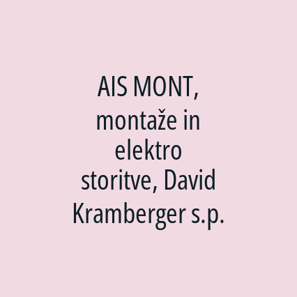 AIS MONT, montaže in elektro storitve, David Kramberger s.p. - Logotip