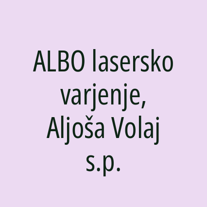 ALBO lasersko varjenje, Aljoša Volaj s.p. - Logotip