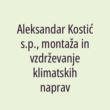 Aleksandar Kostić s.p., montaža in vzdrževanje klimatskih naprav - Logotip