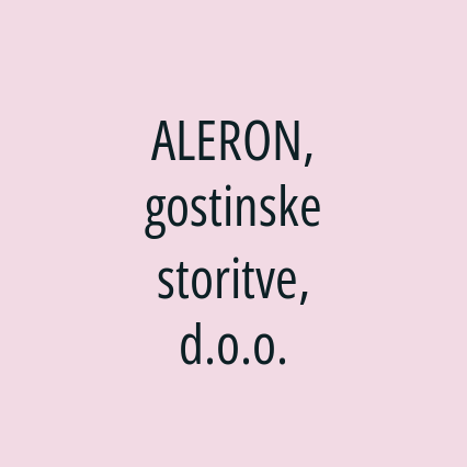 ALERON, gostinske storitve, d.o.o. - Logotip