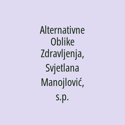 Alternativne Oblike Zdravljenja, Svjetlana Manojlović, s.p. - Logotip