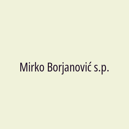 Mirko Borjanović s.p.