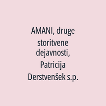 AMANI, druge storitvene dejavnosti, Patricija Derstvenšek s.p. - Logotip