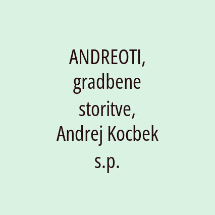 ANDREOTI, gradbene storitve, Andrej Kocbek s.p. - Logotip