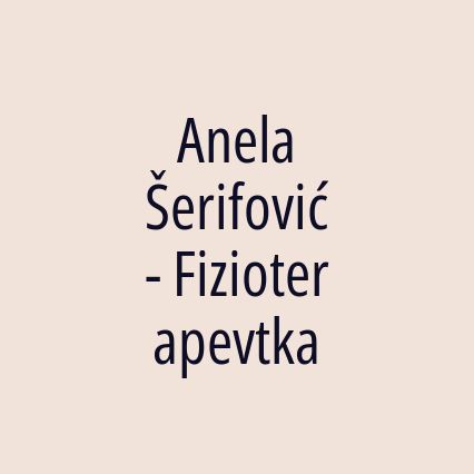 Anela Šerifović - Fizioterapevtka - Logotip