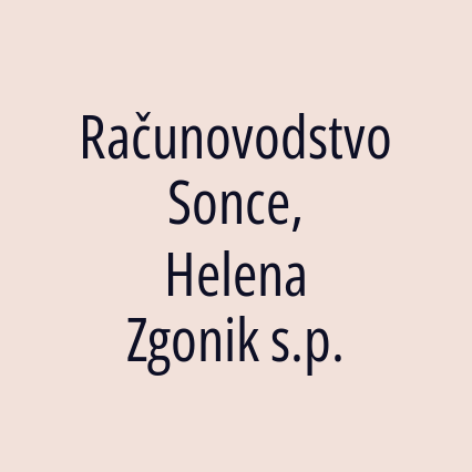 Računovodstvo Sonce, Helena Zgonik s.p.