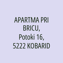 APARTMA PRI BRICU, Potoki 16, 5222 KOBARID - Logotip