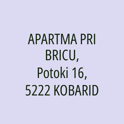 APARTMA PRI BRICU, Potoki 16, 5222 KOBARID - Logotip