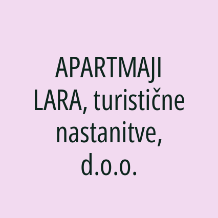APARTMAJI LARA, turistične nastanitve, d.o.o. - Logotip