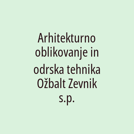 Arhitekturno oblikovanje in odrska tehnika Ožbalt Zevnik s.p. - Logotip