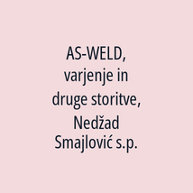 AS-WELD, varjenje in druge storitve, Nedžad Smajlović s.p. - Logotip