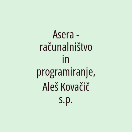 Asera - računalništvo in programiranje, Aleš Kovačič s.p. - Logotip