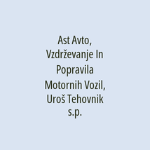 Ast Avto, Vzdrževanje In Popravila Motornih Vozil, Uroš Tehovnik s.p. - Logotip