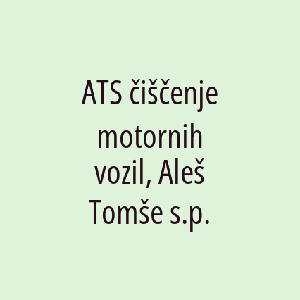 ATS čiščenje motornih vozil, Aleš Tomše s.p. - Logotip