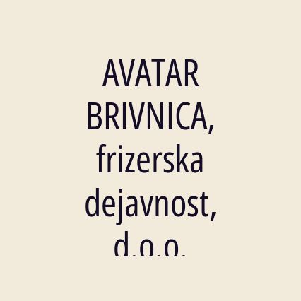 AVATAR BRIVNICA, frizerska dejavnost, d.o.o. - Logotip