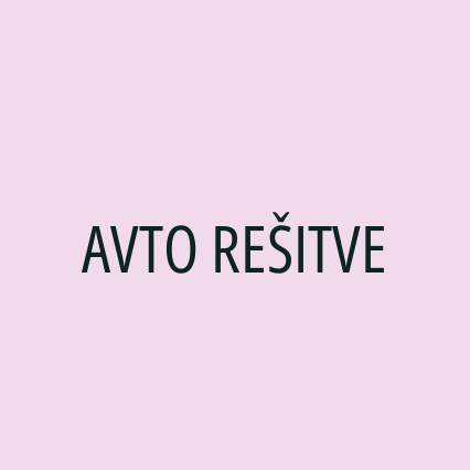 AVTO REŠITVE - Logotip