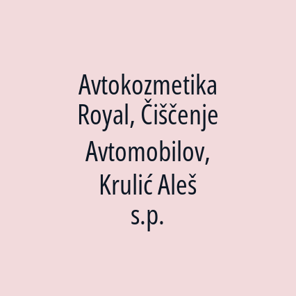 Avtokozmetika Royal, Čiščenje Avtomobilov, Krulić Aleš s.p. - Logotip