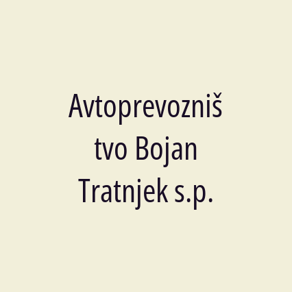 Avtoprevozništvo Bojan Tratnjek s.p. - Logotip