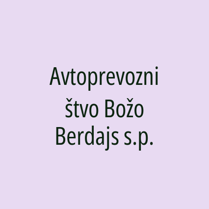 Avtoprevozništvo Božo Berdajs s.p. - Logotip