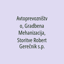 Avtoprevozništvo, Gradbena Mehanizacija, Storitve Robert Gerečnik s.p. - Logotip