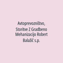 Avtoprevozništvo, Storitve Z Gradbeno Mehanizacijo Robert Balažič s.p. - Logotip