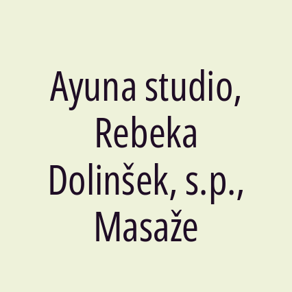 Ayuna studio, Rebeka Dolinšek, s.p., Masaže - Logotip