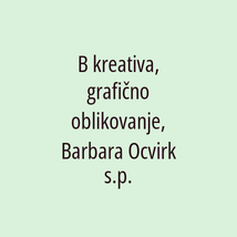 B kreativa, grafično oblikovanje, Barbara Ocvirk s.p. - Logotip