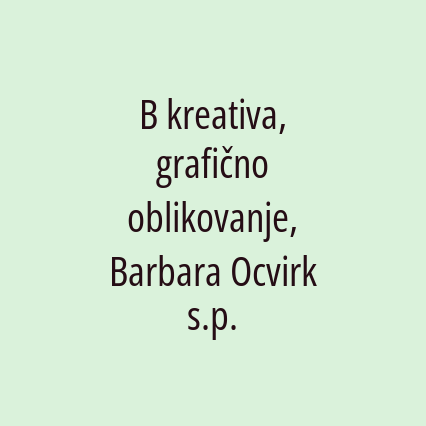 B kreativa, grafično oblikovanje, Barbara Ocvirk s.p. - Logotip