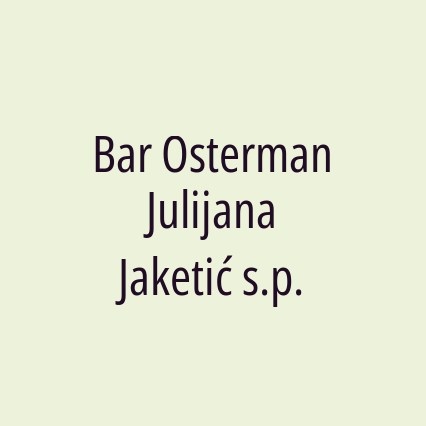 Bar Osterman Julijana Jaketić s.p. - Logotip