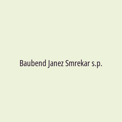 Baubend Janez Smrekar s.p. - Logotip