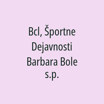 Bcl, Športne Dejavnosti Barbara Bole s.p. - Logotip