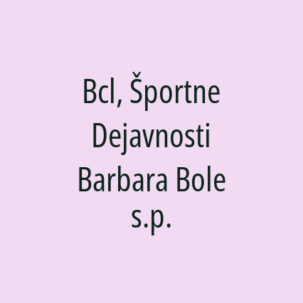 Bcl, Športne Dejavnosti Barbara Bole s.p. - Logotip