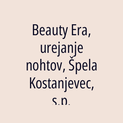 Beauty Era, urejanje nohtov, Špela Kostanjevec, s.p. - Logotip