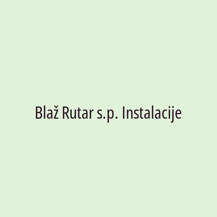 Blaž Rutar s.p. Instalacije - Logotip