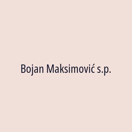 Bojan Maksimović s.p. - Logotip