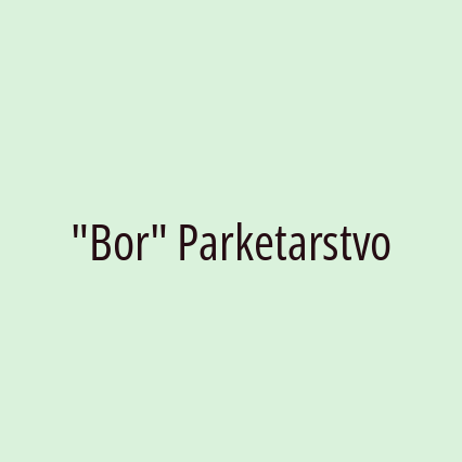 "Bor" Parketarstvo - Logotip